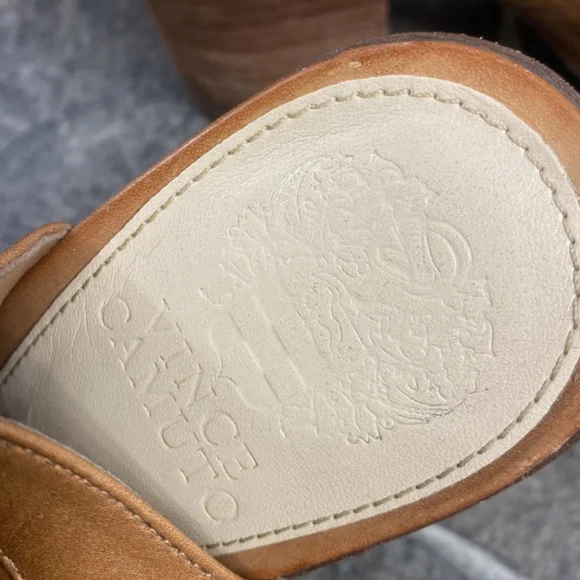 Vince Camuto Wedge Open Toe & Heel Boot In Tan Brown Size 7.5 - Picture 3 of 6